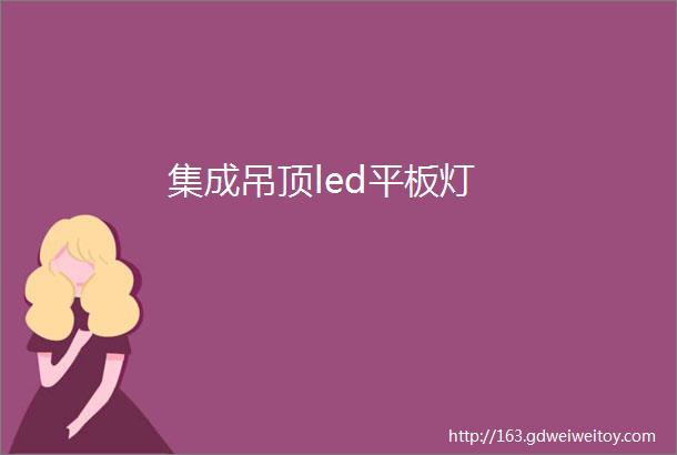 集成吊顶led平板灯